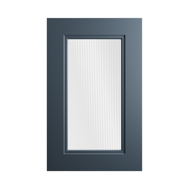 Синий — Стекло рифлёное матовое